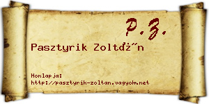 Pasztyrik Zoltán névjegykártya